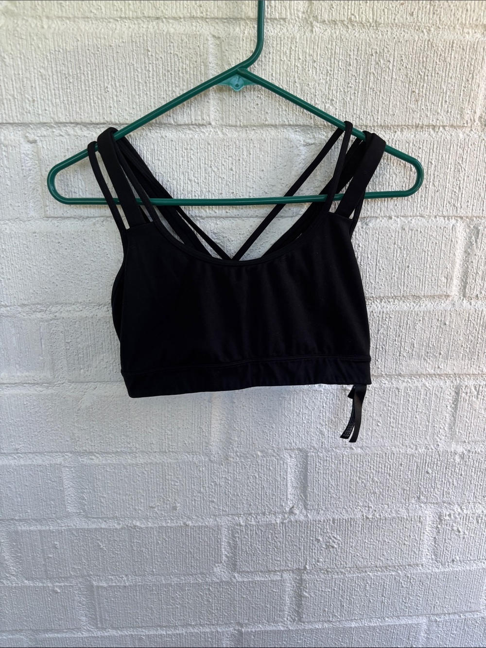 Victoria Secret Sport Black Strappy Sports Bra Bralette sz M